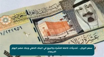 سعر الريال.. تحديثات كاملة للشراء والبيع في البنك الأهلي وبنك مصر اليوم الأربعاء